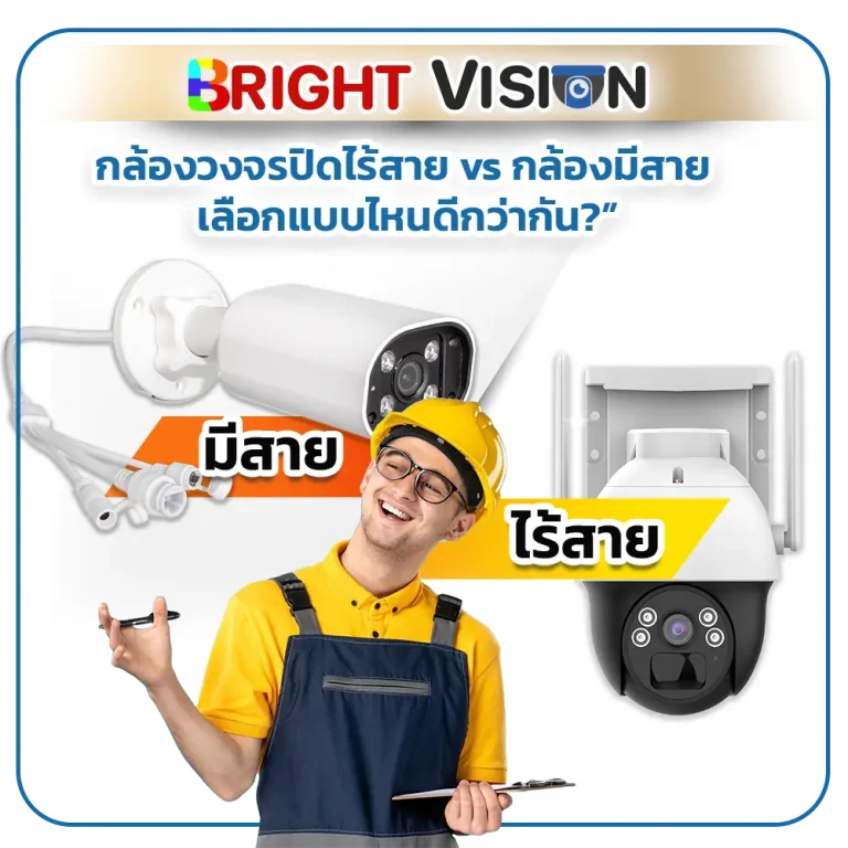 กล้องวงจรปิดไร้สาย vs กล้องมีสาย เลือกแบบไหนดีกว่ากัน?