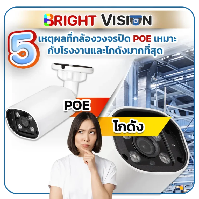 5 เหตุผลที่กล้องวงจรปิด POE เหมาะกับโรงงานและโกดังมากที่สุด